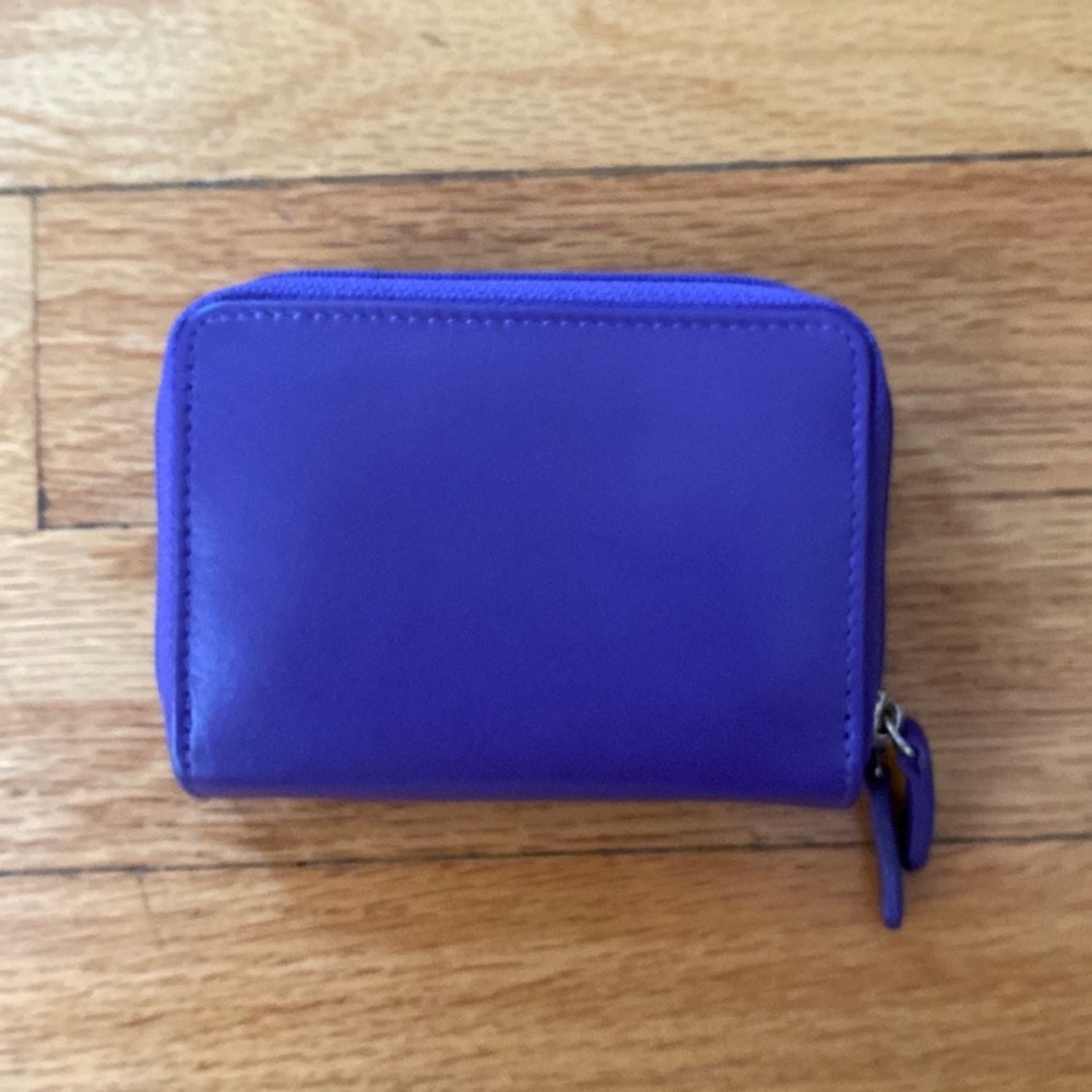 Genuine Leather Double Zip Wallet